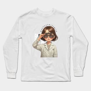 Cute Ophthalmologist girl ,brafdesign Long Sleeve T-Shirt